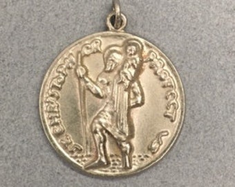 St Christopher Medal Travel Car Van Protect Vintage Catholic Gift