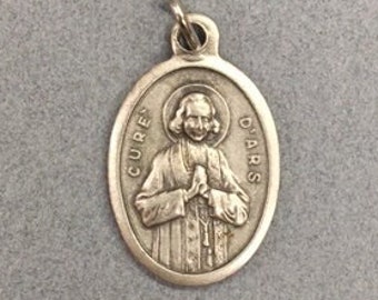 St John Vianney Medal Cure D'Ars Parish Priests Vintage Catholic Gift