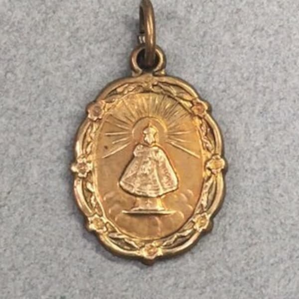 Infant Prague Medal Jesus Christ Vintage Catholic Gift