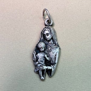 Madonna Child Pendant Virgin Mary Infant Vintage Catholic Gift
