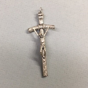 Christ on Cross Bark Crucifix Large Vintage Catholic Gift