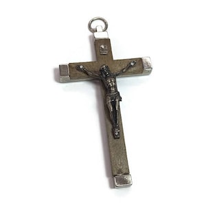 Old Italian Crucifix Italy Cross Devotional Religious Vintage Catholic Gift