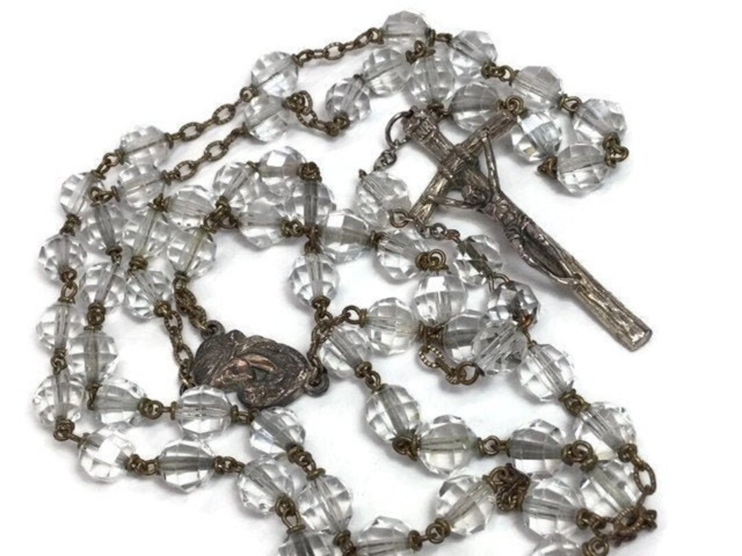 Vieux Chapelet Religieux Catholique Vintage - À Restaurer Ou Pour Collection