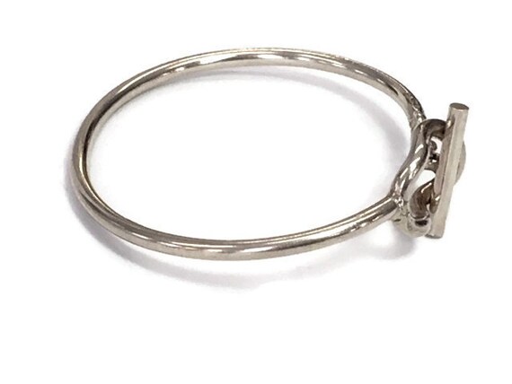 Buckle Bracelet Loop Belt Silver Toggle Modern Vi… - image 8