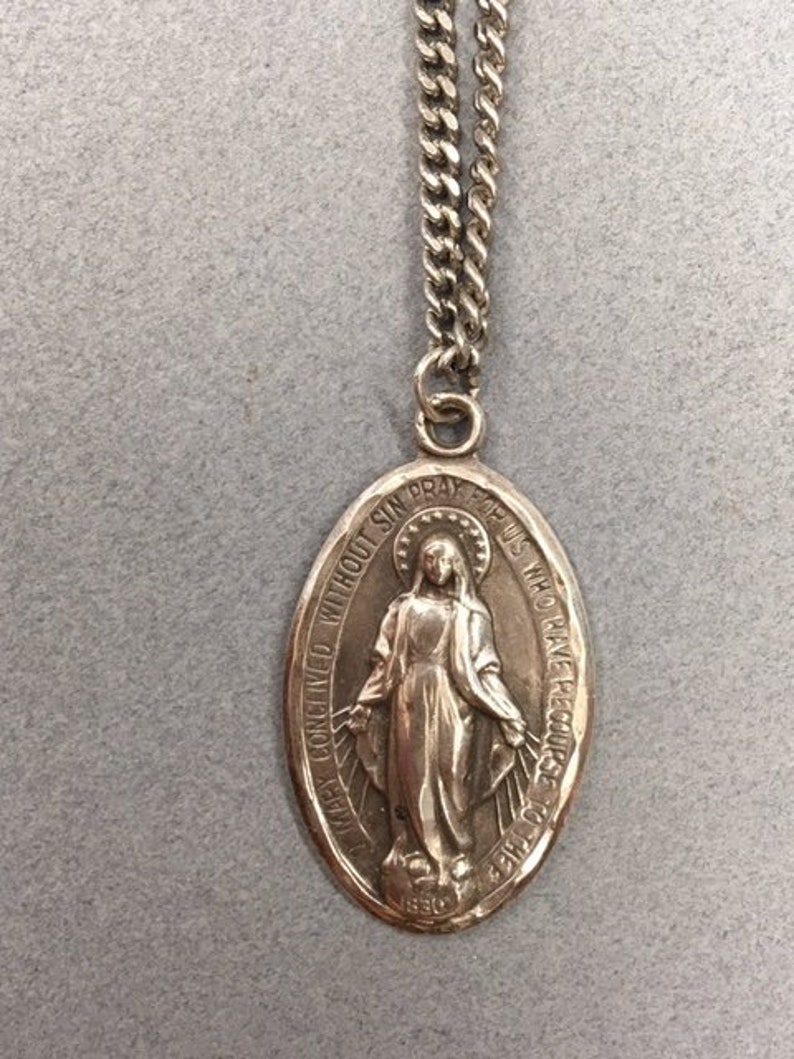 blessed mother pendant necklace