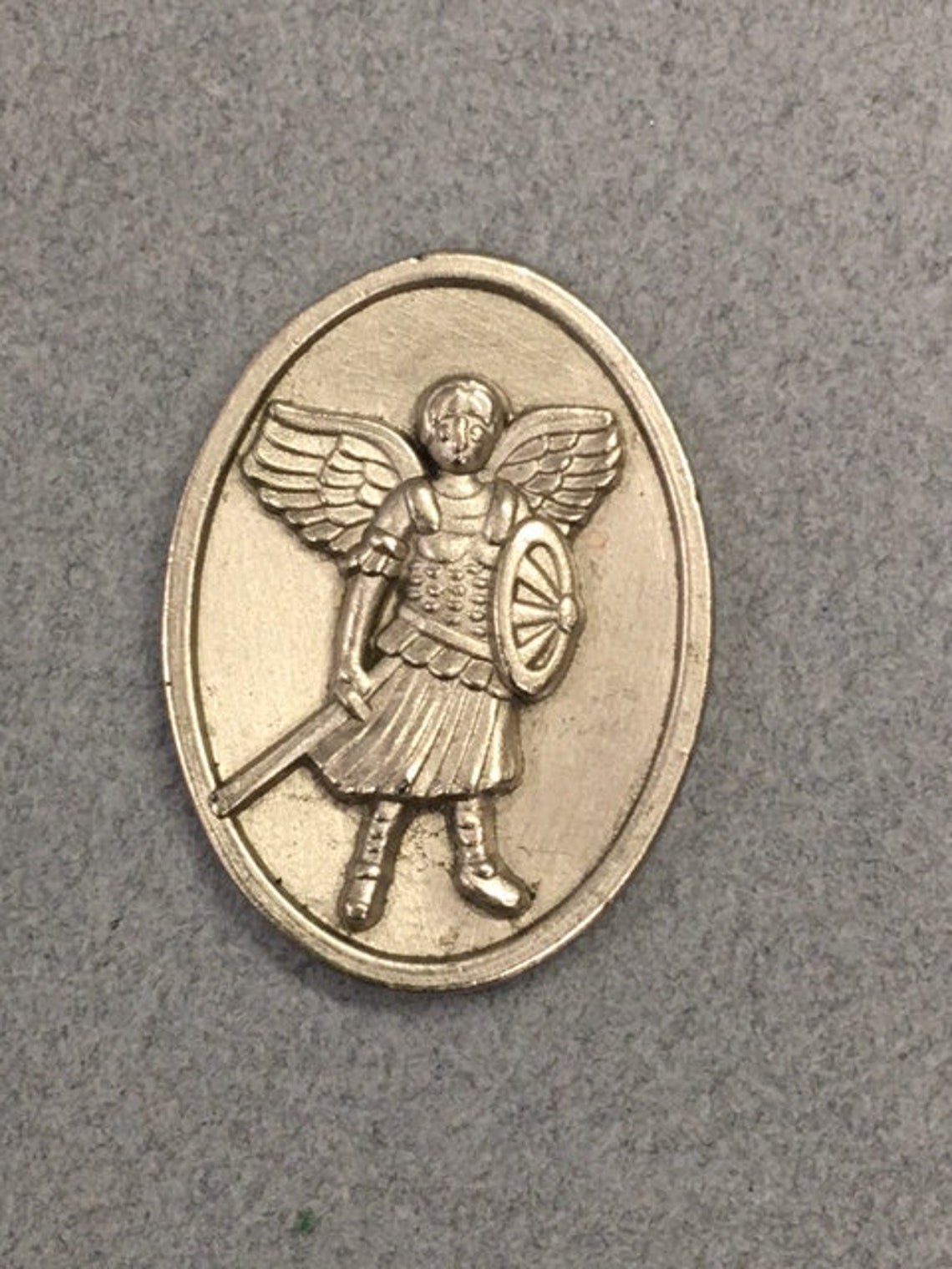 St Michael Coin Token Archangel Defender Church Assists Souls Etsy