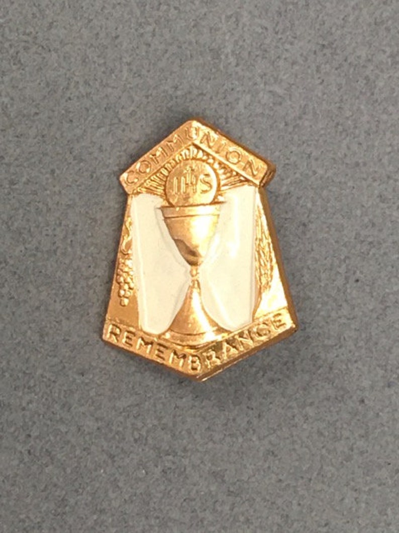 First Communion Brooch First Holy Communion Brooch Souvenir Remembrance Lapel Pin Vintage ...