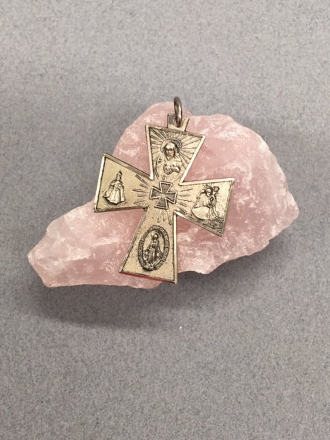 4 Way Cross Medal Sterling Miraculous Pendant Vintage Catholic Gift - Etsy