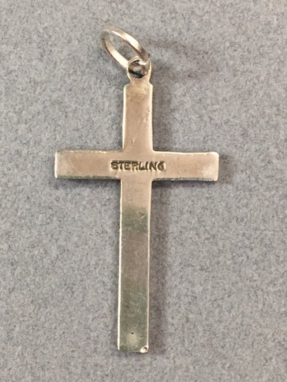 Sterling Cross Pendant Marcasites Vintage Religio… - image 6