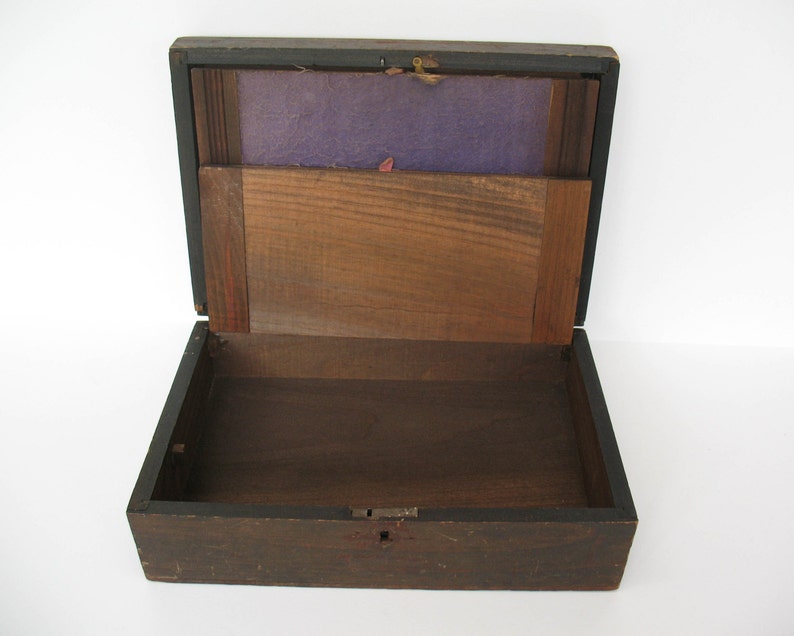 Antique Writing Desk Portable Wooden Letter Lap Desk Wood Box Etsy