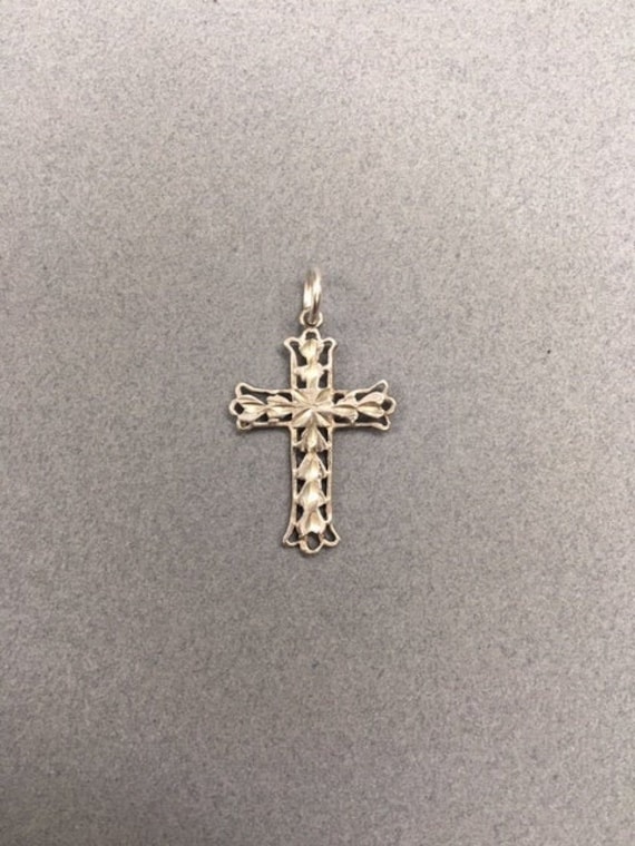 Beautiful Cross Pendant Sterling See Through Tulip Vintage Religious…