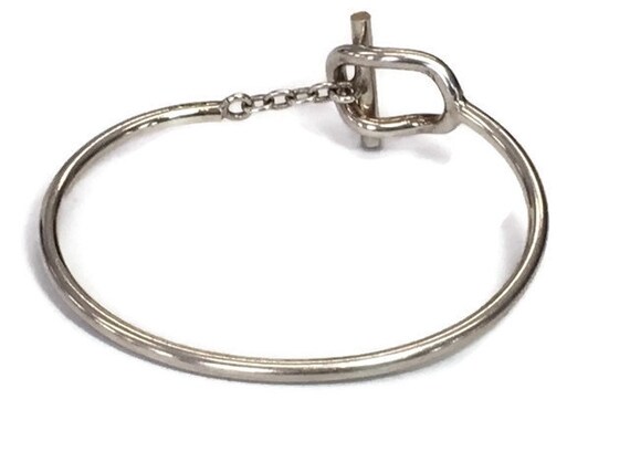 Buckle Bracelet Loop Belt Silver Toggle Modern Vi… - image 7