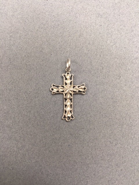 Sterling Cross Pendant Silver Decorative Cut See Through 925 | Etsy
