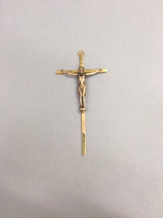 Large Gold Crucifix Wall Hanger Cross 