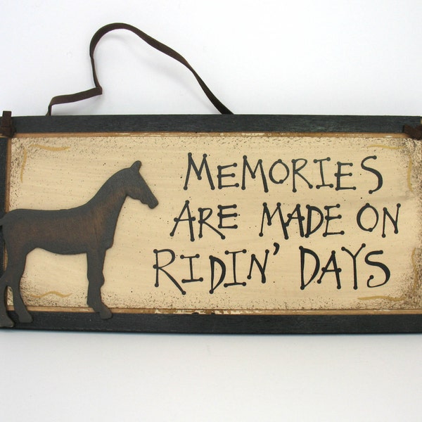 Horse Sign Wood Horses Sign Riding Western Rustic Wooden Horse Wall Hanging