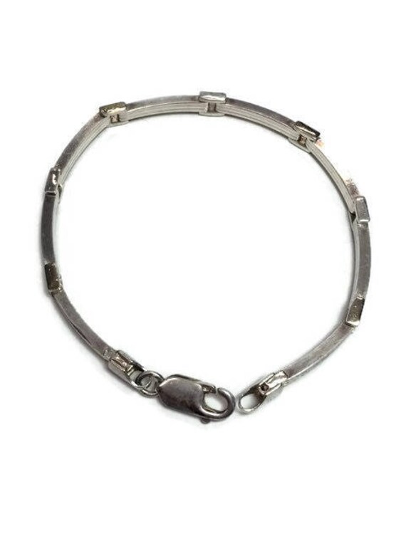 Sterling Link Bracelet Articulated Linked Chain I… - image 4