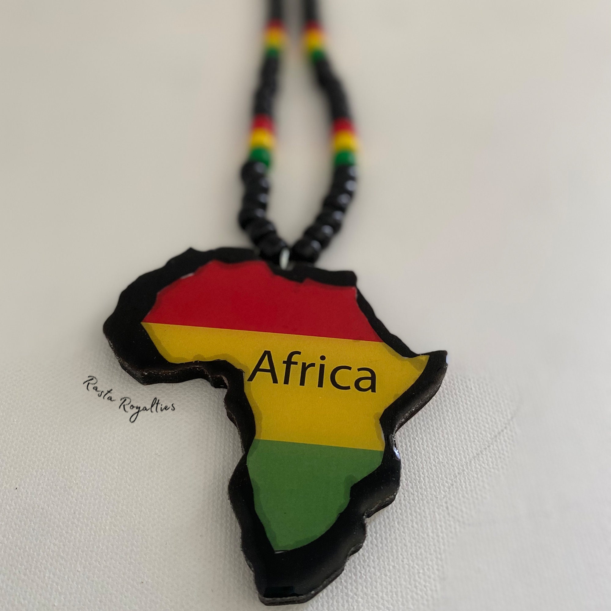 Rasta Guidance Africa Medallion, Rasta Necklace, Rasta Jewelry, Africa ...
