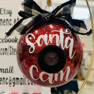 Santa Cam Ornament with Built-in Lens