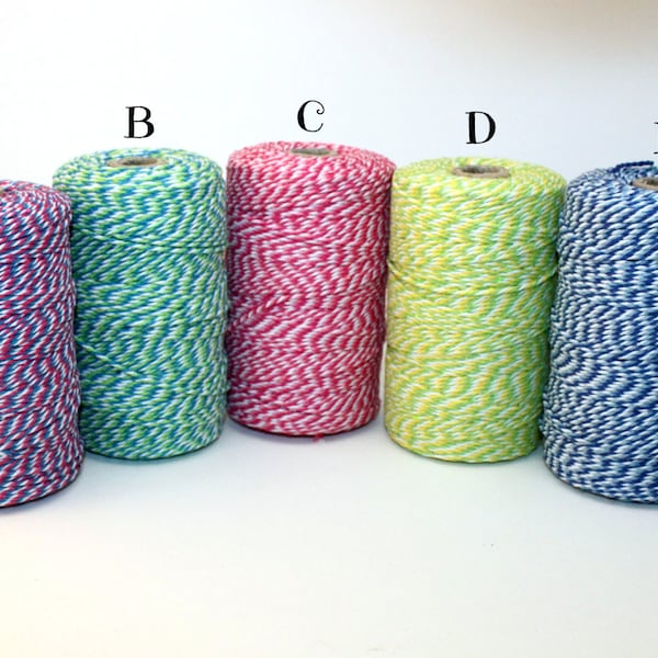 Bakers Twine, Ombre Bakers Twine, Gift Wrapping Twine, Colored Twine, Bakers String, Colored String, Multi Color Bakers Twine, 50 Yards