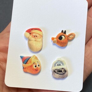 Christmas Earrings - Rudolph Red Nosed Reindeer - Santa Claus - Hermey - Bumble - Classic Christmas - Cute Earrings - Christmas Jewelry -