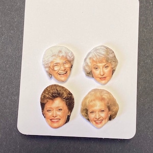 Golden Girls Earrings - Thank You for Being a Friend - Funny Earrings - Gifts for Her - Pop Culture Gifts - Funny Gifts - Stud Earrings