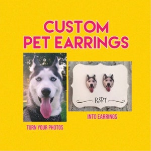 Custom Pet Earrings - Funny Gift - Custom Jewelry - Photo Earrings - Best Friend Gift - Birthday Gift - Personalized Earrings - Pet Earrings