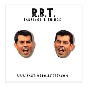 Ryan Day Earrings - Football Earrings - Roll Tide - Game Day Earrings - Ohio State Earrings - Funny Earrings - Gifts for Her - Buckeyes