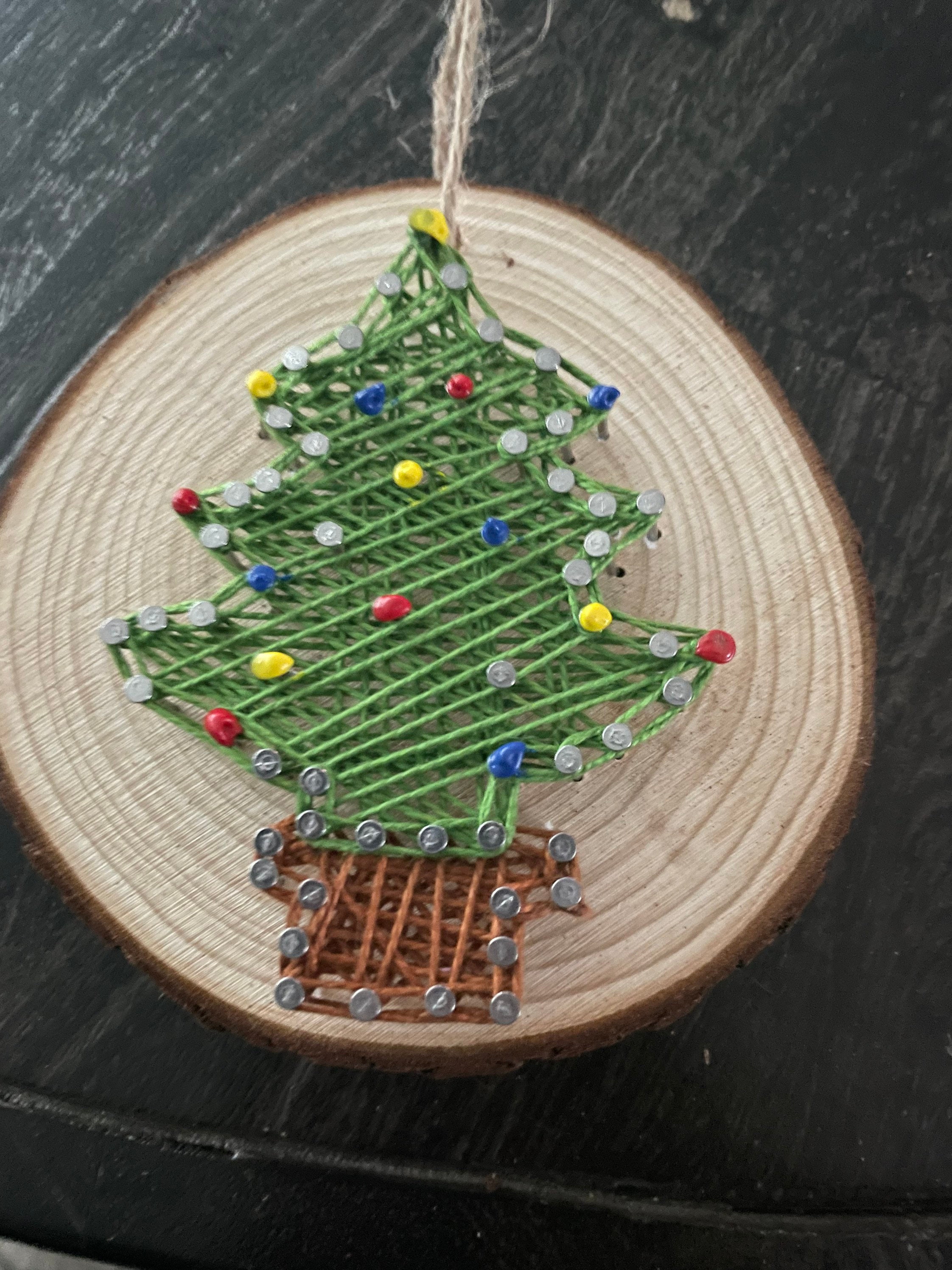 String Art Ornament Christmas Tree Ornament Etsy