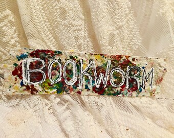 Bookworm Handmade Bookmark