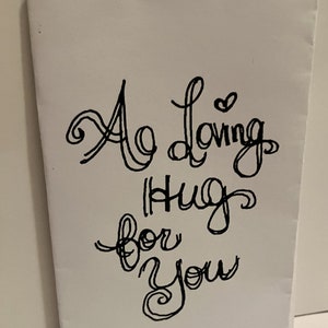 Eine liebevolle Umarmung für Sie Original Mini Kine schwarz und weiß