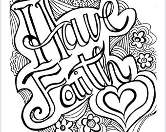 Have Faith Coloring Sheet