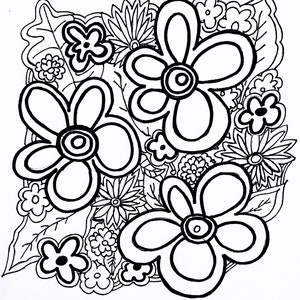 Floral Coloring Page - Single Coloring Page