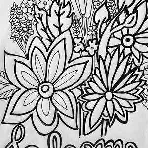 Bloom Erwachsene Malseite