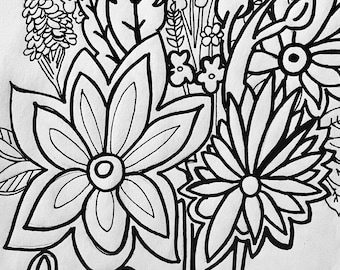 Bloom Adult Coloring Page