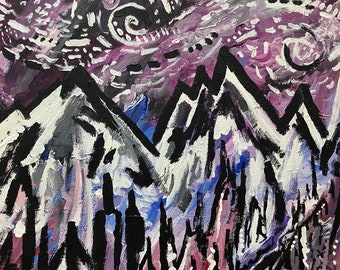 There’s Purple in the Mountains Original Fine Art