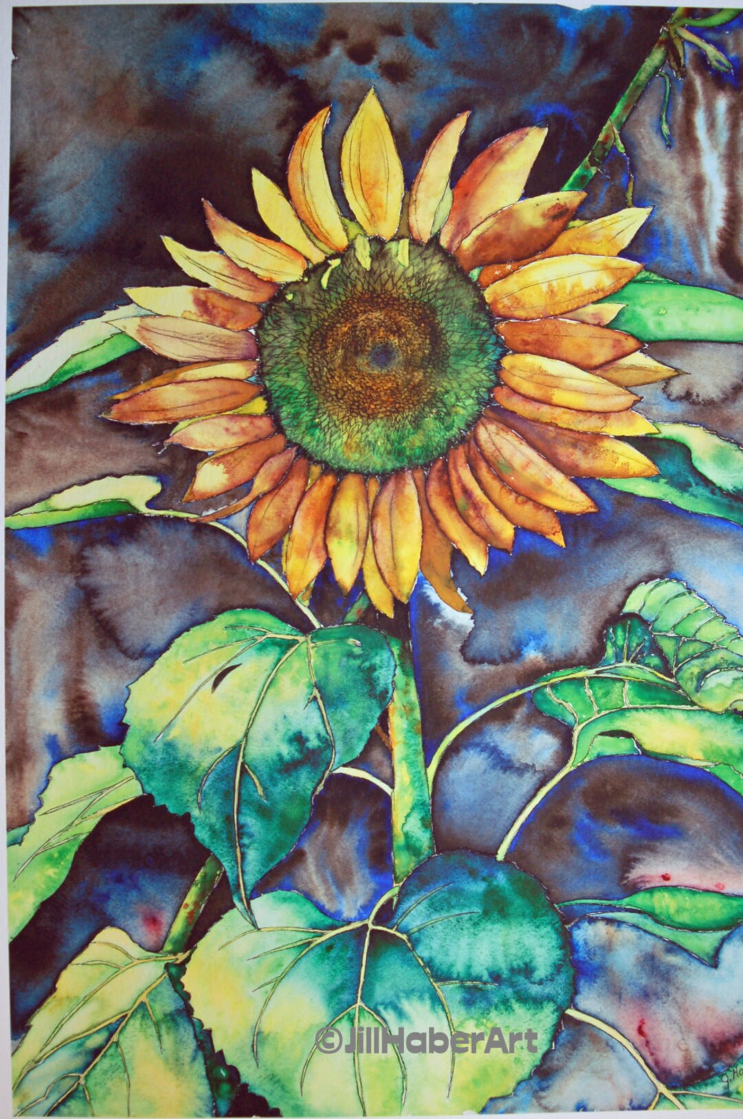 Floral Watercolor Print Giclee Print Pen and Ink Watercolor - Etsy