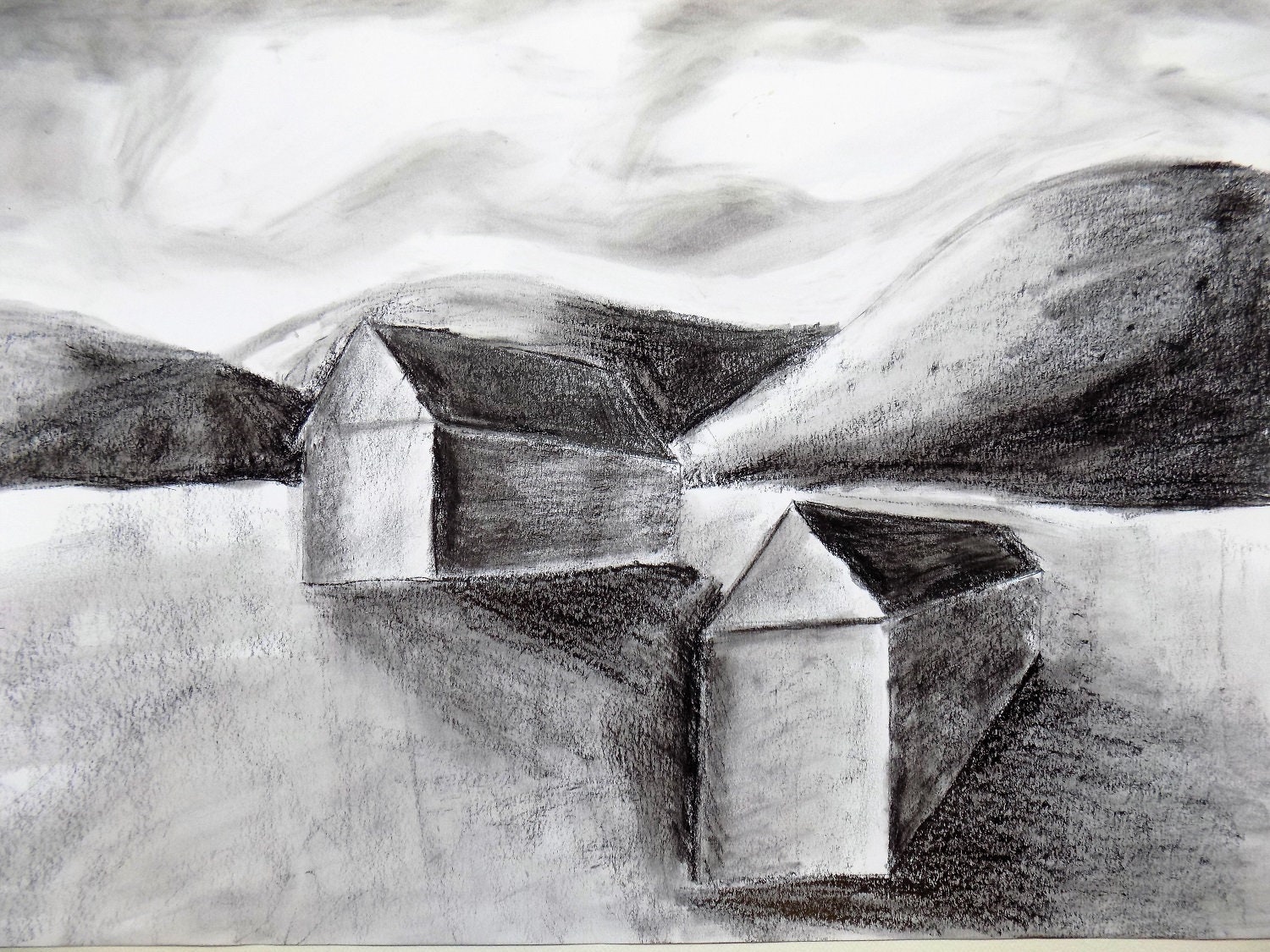 Charcoal Drawings Of Buildings