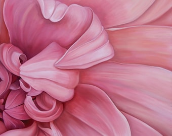 Blumen Ölgemälde - "Eingehüllt in Deine Liebe" - Original Öl auf Leinwand 92cm x 92cm