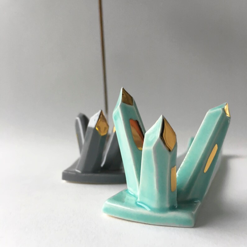 Crystal Incense Holder Ceramic Incense Holder Modern Mud Etsy
