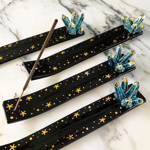 Galaxy Kristall Räucherstäbchenhalter - Keramik Räucherstäbchenhalter Moderner Schlamm, Keramikkristalle, Valentinstag, Geschenk für Sie, Räucherstäbchenhalter