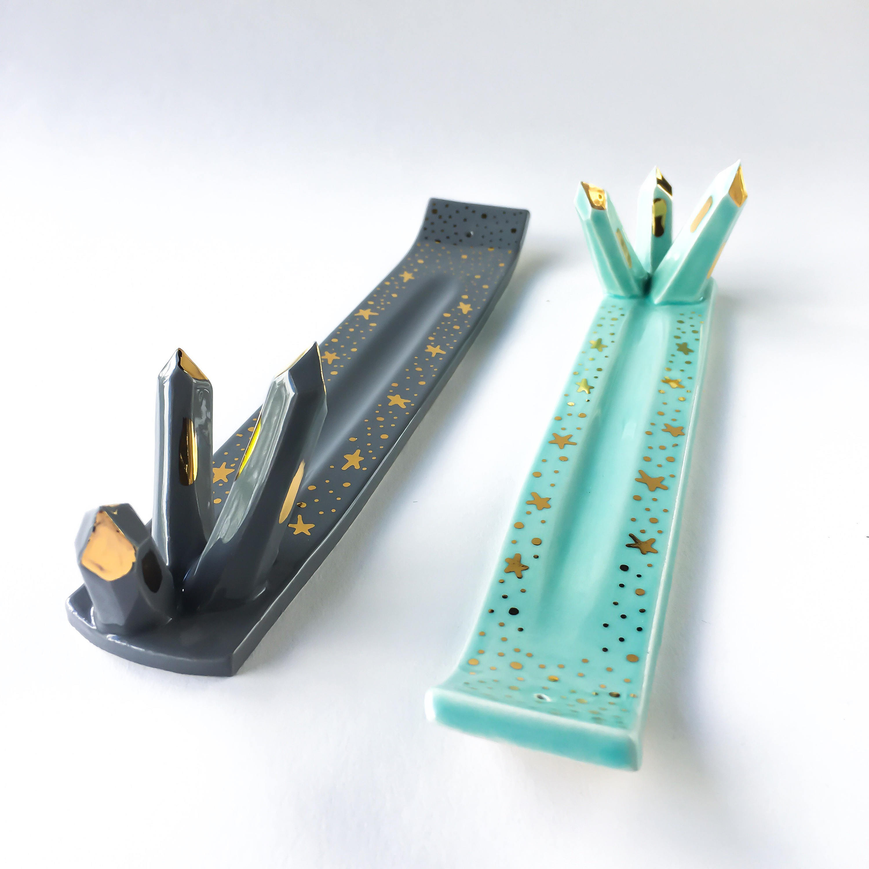 Crystal Incense Holder Ceramic Incense Holder Modern Mud Etsy