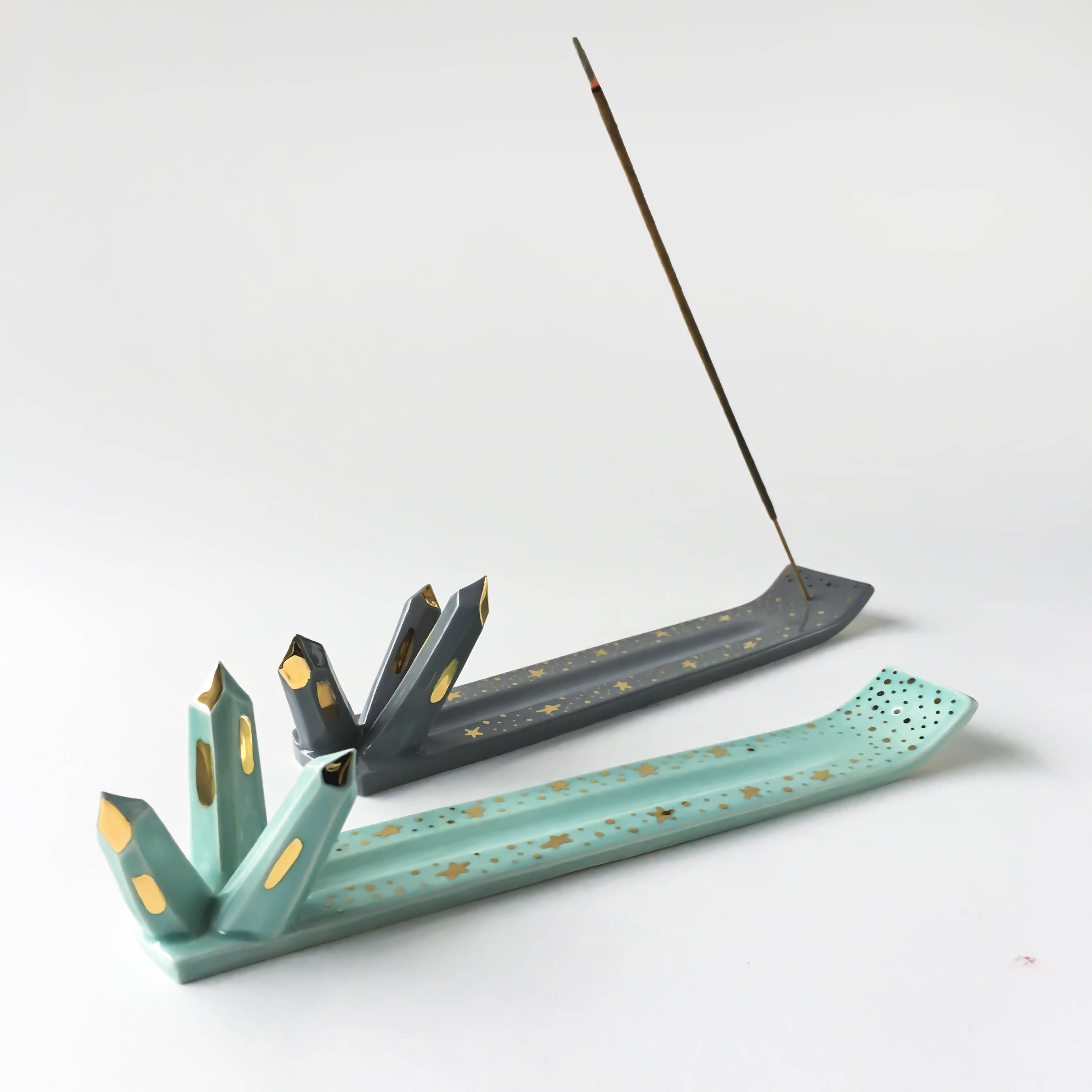 Crystal Incense Holder Ceramic Incense Holder Modern Mud Etsy