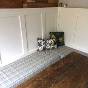 Custom bench cushion, boxed bench pad, dining bench cushion, made to measure, bespoke sizes, kitchen bench cushion, request quote for price image 6