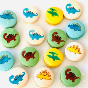 Handmade Dinosaur Macarons: 24-Piece Dessert Treat