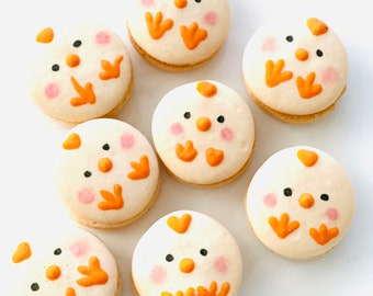 Baby chick macarons - off white and yellow