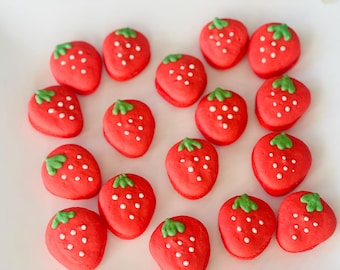 Strawberry Shaped Macarons