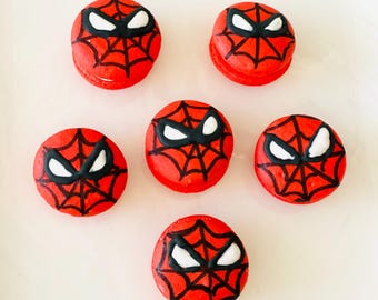 Spider Man Inspired Macarons