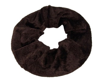 Velvet hair tie "Dark brown" color selection (ponytail holder, ponytail holder, hair accessory)