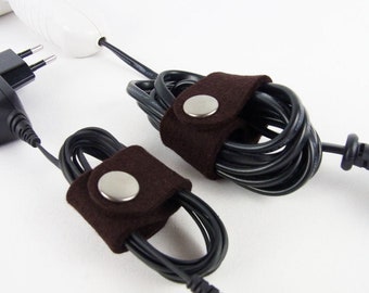 Cable holder cable tie set "Dark brown" color selection