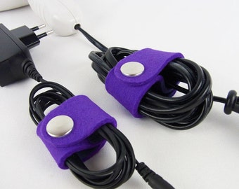 Cable holder cable tie set "Lavender" color choice